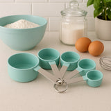 Stainless Steel and Plastics Measuring Cups (5 Pcs Set)
