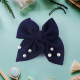Hair Bow Knot Clip Suitable Girls (12 Pc / Multicolour & Mix Design)