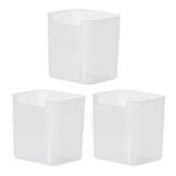 3 Pcs Clear Plastic Organizer Versatile Drawer Tray for Desk Makeup Bathroom Kitchen