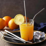 Reusable Stainless Steel Straws with Case for Drinking (4 Pc, Eco-Friendly)