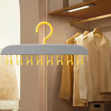 Plastic Organizer Hanger with 8 Hooks Heavy Duty Clothing Tank Top Belt Towel  (1 pc)