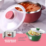 Apex Premium Plastic Serving Bowl Set with Lids (2 Pc)