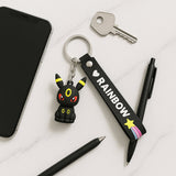 Cute Cartoon Silicone 3D Key Chain with Metal Hook & Strap (Pack of 1 / Mix Design)
