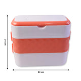 Electric Heated Lunch Box with Stainless Steel Inner Containers (1 Set)