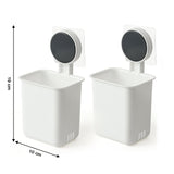 Wall Mounted Bathroom Storage Organizer Cup Set (2 Pc Set)