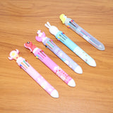 Cute Character Design 10-in-1 Multicolor Ball Pen (1 Pc)