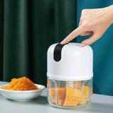 Wireless USB Rechargeable Mini Electric Garlic Machine / Chopper 3 Blades (300Ml)