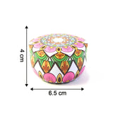 Premium Decorative Mandala Printed Metal Candle Container (4 Pc)