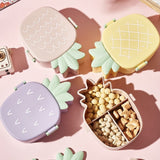 Kids Lunch Box Cute Pineapple Shaped Bento Box with Fork Spoon  Office Lunch Box (1 Pc )
