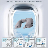 Inflatable & Foldable, Pillow U Shape Air Cushion Travel Pillow (1 Pc / Mix Color)