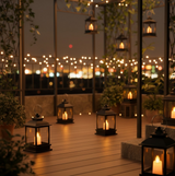 Classic Style Lantern With Artificial Rustic Battery-Operated Flameless Candle Light For Home Decoration (Pack of 24)