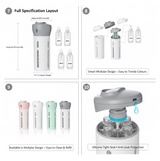 4 in 1 Travel Dispenser Bottle Set Travel Refillable Cosmetic Containers Set