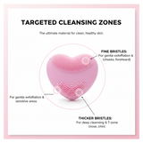 Heart-Shaped Silicone Face Wash Brush – Facial Cleansing Scrubber for Women