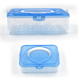 12-grid plastic egg storage container for refrigerator use