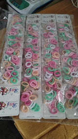 Colorful Soft Elastic Hair Bands Set for Kids & Girls (10 Pkt  / 1 Set)