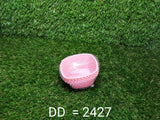 Set of 4 square bowls, made of durable plastic.