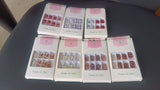Glitter 3D Floral Press-On Artificial Nail Tips with Nail Glue fake nails (1 Set)