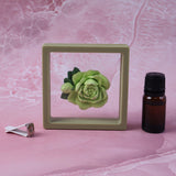Rose Flower Car Air Freshener Clip for AC Vent with Perfume Bottle 10ML (1 Pc)