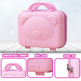 3-Digit Number Lock Kids Bear-Shaped Hard Shell Storage Carry Case with Handle