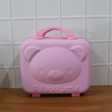 3-Digit Number Lock Kids Bear-Shaped Hard Shell Storage Carry Case with Handle