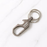 Premium Metal Keychain Carabiner Clip Hook with Dual Key Rings (1 Pc)