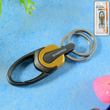 Premium Metal Keychain Carabiner Clip Hook with Dual Key Rings (1 Pc)