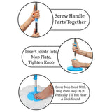 Apex Magic Spin Mop Cleaning Set with Dual Chamber Bucket & Wheels