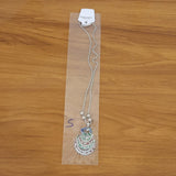 Antique Silver-Tone Peacock Design Oxidized Pendant Necklace (1 Pc)