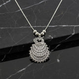Peacock oxidized pendant necklace
