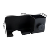 Wall Mounted Hair Dryer Holder with Multipurpose Organizer Shelf and Hook