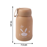 Cute Bunny Print Glass Drinking Brown Bottle (330ML / 1 Pc)