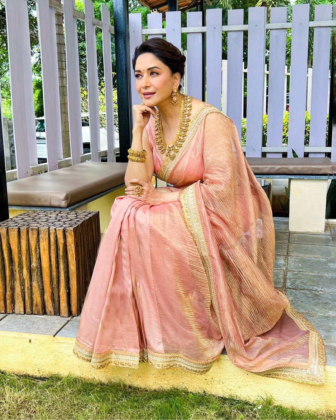 Bollywood Style Banarasi Crush Saree with Sequins & Dori Embroidery – Designer Party Wear Saree
