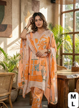 Premium Printed Cotton Co-Ord Set for Women with Embroidered A-Line Kurta, Pants and Cotton Dupatta