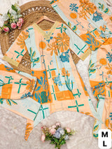 Premium Printed Cotton Co-Ord Set for Women with Embroidered A-Line Kurta, Pants and Cotton Dupatta