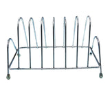 Stainless steel square plate rack stand for kitchen use