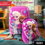 Kids Travel Suitcase with 4 Wheels – 1 Big + 1 Small Shoulder Bag (Set of 2)