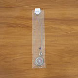 Antique Silver-Tone Oxidized Floral Mandala Pendant Necklace (1 Pc)