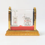 Decorative Kamdhenu Cow with Calf and Tulsi Plant Idol Set